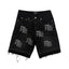 Black “ME” Rhinestone Denim Shorts