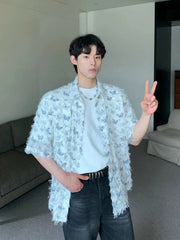 Butterfly Print Short Sleeve Shirt