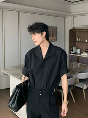 Button-Up Rolled Sleeves Shirt