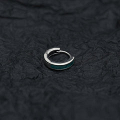 Green Hoop Earrings