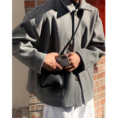 Grey Lapel Jacket