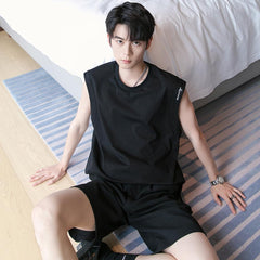 Letter Embroidered Vest T-Shirt