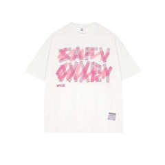 Letter Printing Round Neck T-shirt