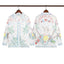 Casablanca White Sketch Doodle Figure Long Sleeve Overshirt Jacket Unisex