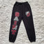 Saint Vanity Varsity Applique Sweatpants - Black/Red