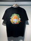 Casablanca Orange Trophy Fruit Art Graphic Black Short Sleeve T-Shirt Unisex