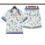 Casablanca Illustrated Race Car Floral Shirt & Shorts Two Piece Set