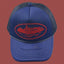 Vintage Blue Trucker Hat with Red Cruise Ship Graphic
