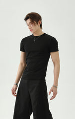 Round Neck Slim Fit Short Sleeve T-shirt