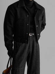 Wool Collar Workwear Short Jacket