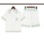 Casablanca Embroidered Trim Resort Shirt & Shorts Two Piece Set