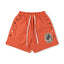 SAINT VANITY Graphic Side-Snap Nylon Shorts - Orange