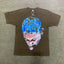 HELLSTAR Rodman Portrait Vintage Washed Short Sleeve Tee Brown Streetwear T‑Shirt