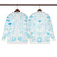 Casablanca Light Blue Sketch Palace Art Long Sleeve Overshirt Jacket Unisex