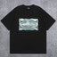 Corteiz Metallic Foil Oval Logo T-Shirt - Black Streetwear Tee