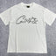 Monochrome Star-Logo Graphic Tee - White & Black Streetwear T-Shirt