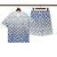 Casablanca Blue Geometric Mosaic Print Resort Shirt & Shorts Two Piece Set