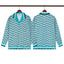Casablanca Blue Chevron Zigzag Long Sleeve Overshirt Jacket Unisex