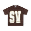 SAINT VANITY SV Logo Short-Sleeve Graphic T-Shirt - Brown