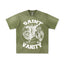 SAINT VANITY Winged Creature Graphic Short-Sleeve T-Shirt - Olive Green / White Graphic
