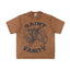 SAINT VANITY Vintage Winged Graphic Short-Sleeve T-Shirt - Brown / Vintage Wash