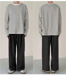 Round Neck Striped Shirt