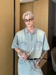 Short Sleeve Denim Shirt