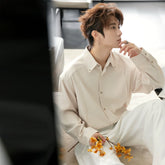 Basic Long-Sleeve Button-Up Shirt