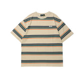 Retro Striped Short-sleeved T-shirt