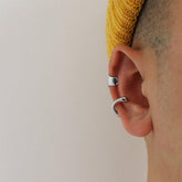 Silver Punk Style Earring Clip Set