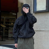 Drawstring Hooded Outdoor Jacket