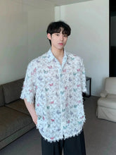Butterfly Print Short Sleeve Shirt