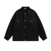 Stylish Speckled Denim Jacket