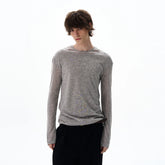 Double-Layer Collar Long-Sleeve Pullover