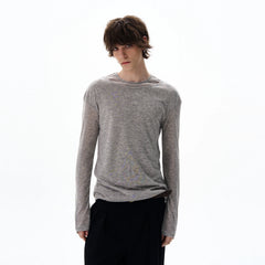 Double-Layer Collar Long-Sleeve Pullover