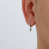 Tapered Drop Hoop Earrings