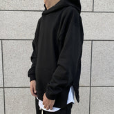 Oversize Side Slit Hooded Sweater