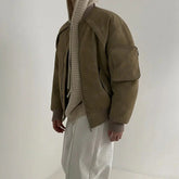 Suede Padded Cotton Jacket