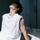 Letter Embroidered Vest T-Shirt