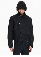 Stand Collar Denim Jacket