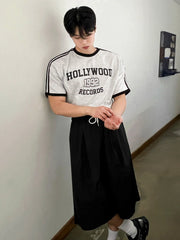 Letter Print Round Neck T-shirt