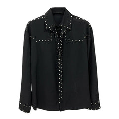 Rivet Detail Casual Long Sleeve Shirt