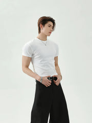 Round Neck Slim Fit Short Sleeve T-shirt