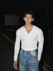 Slim Fit Knitted Long Sleeve Pullover