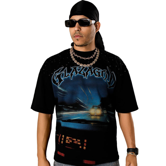 GLAZA GOD Light Speed - Heavyweight Terry Oversized Tee Hover Image