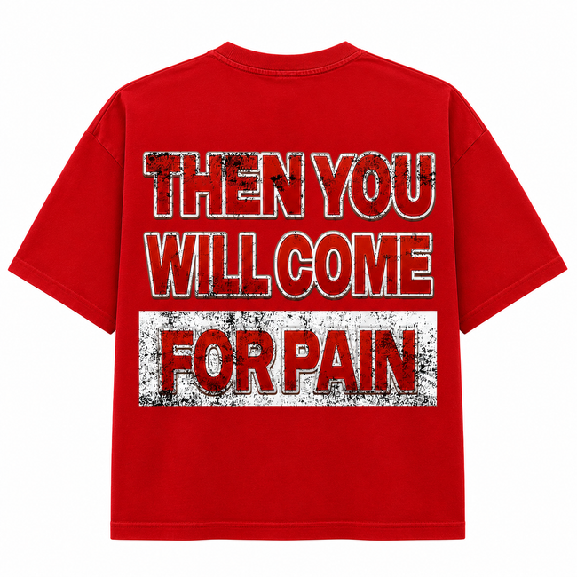 GLAZA GOD Flowers - Heavyweight Terry Oversized Tee- Red Main Image