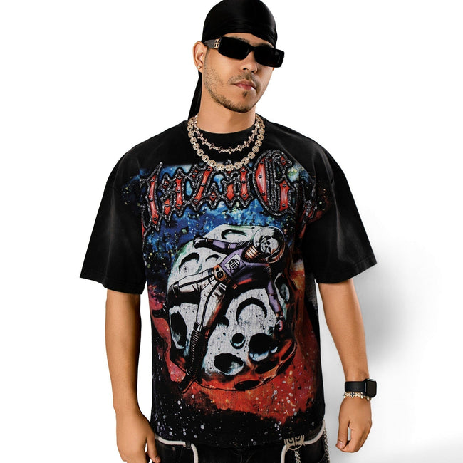 GLAZA GOD Super- Heavyweight Acid Wash Oversized Tee Hover Image