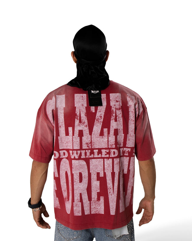 GLAZA GOD Hero- Heavyweight Acid Wash Oversized Tee Main Image