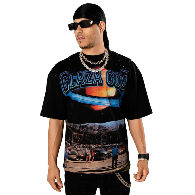 GLAZA GOD Galaxy - Heavyweight Terry Oversized Tee Hover Image