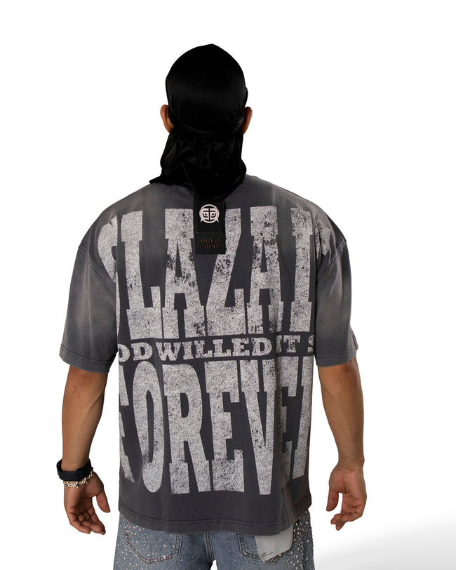GLAZA GOD Nave- Heavyweight Acid Wash Oversized Tee Main Image